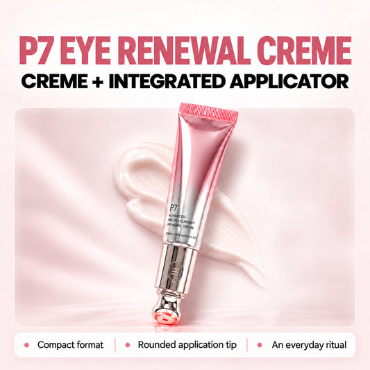 P7 Eye Renewal Creme with integrated applicator — product detail illustration