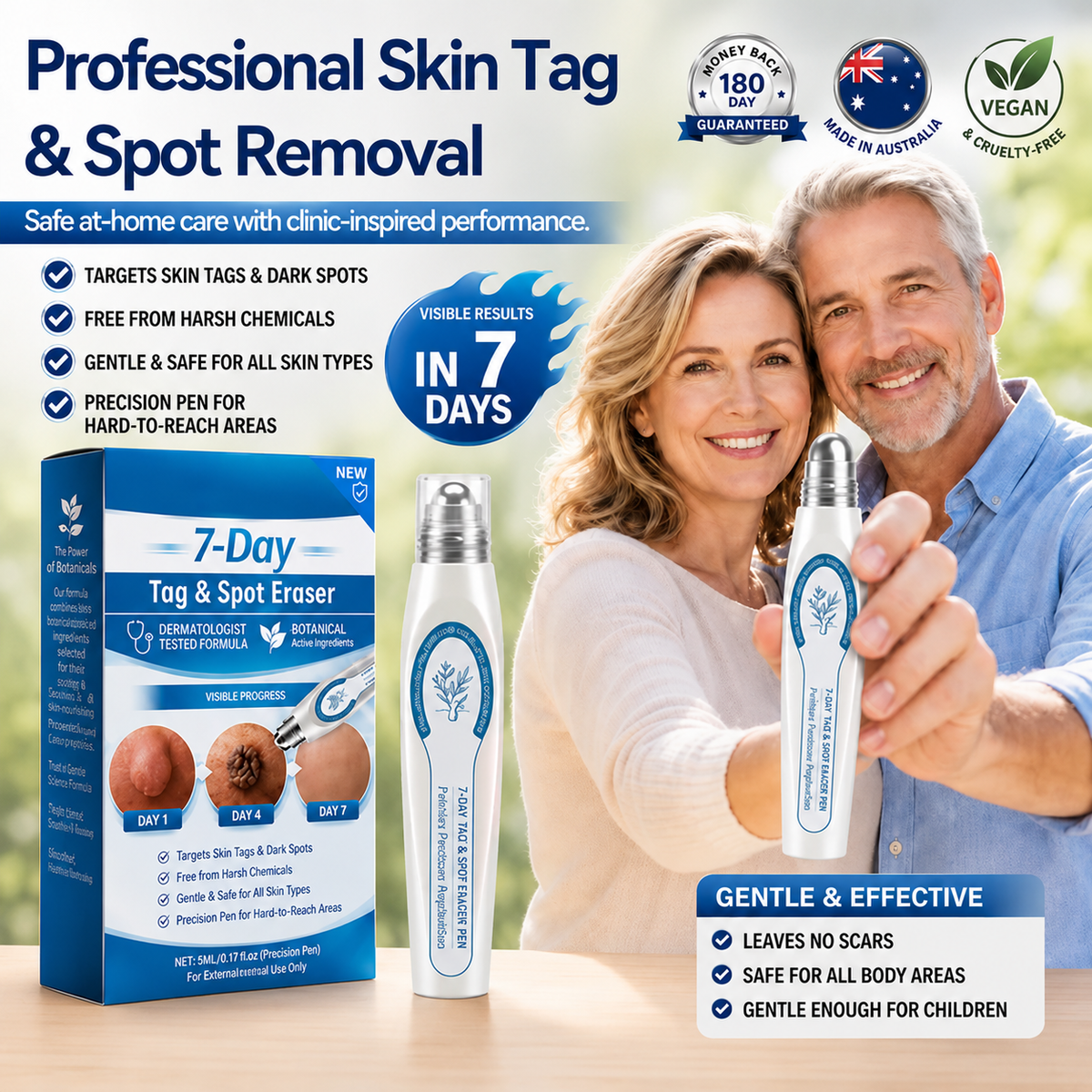 Official Store🎉7-𝐷𝑎𝑦 𝗧𝐚𝐠 & 𝗦𝗽𝐨𝐭 𝐄𝐫𝒂𝒔𝒆𝒓(Zero Pain, Zero 𝐒𝐜𝐚𝒓𝒔 Rollerball)